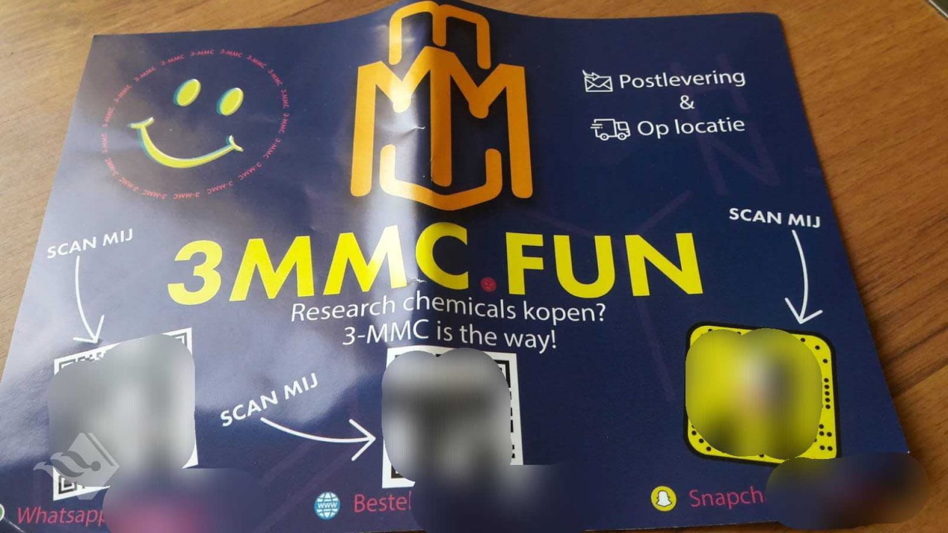 Politie waarschuwt voor flyer over designerdrug 3-mmc