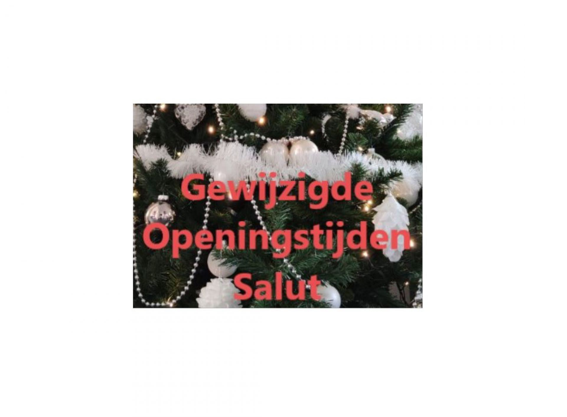Salut telefonisch bereikbaar in kerstperiode