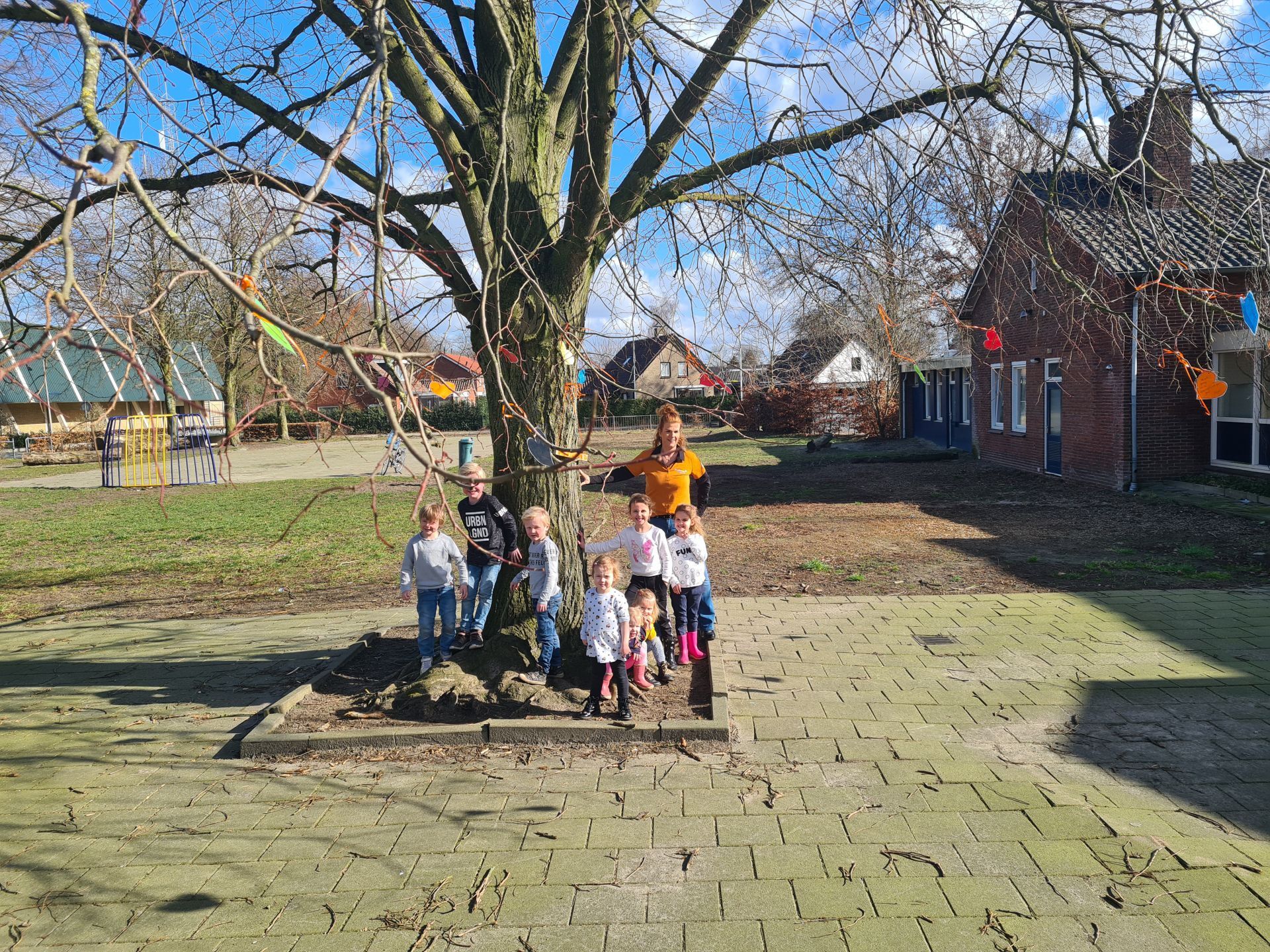 Wensboom op schoolplein in Delden: &lsquo;We zouden het erg leuk vinden als de boom nog voller komt te hangen&rsquo;
