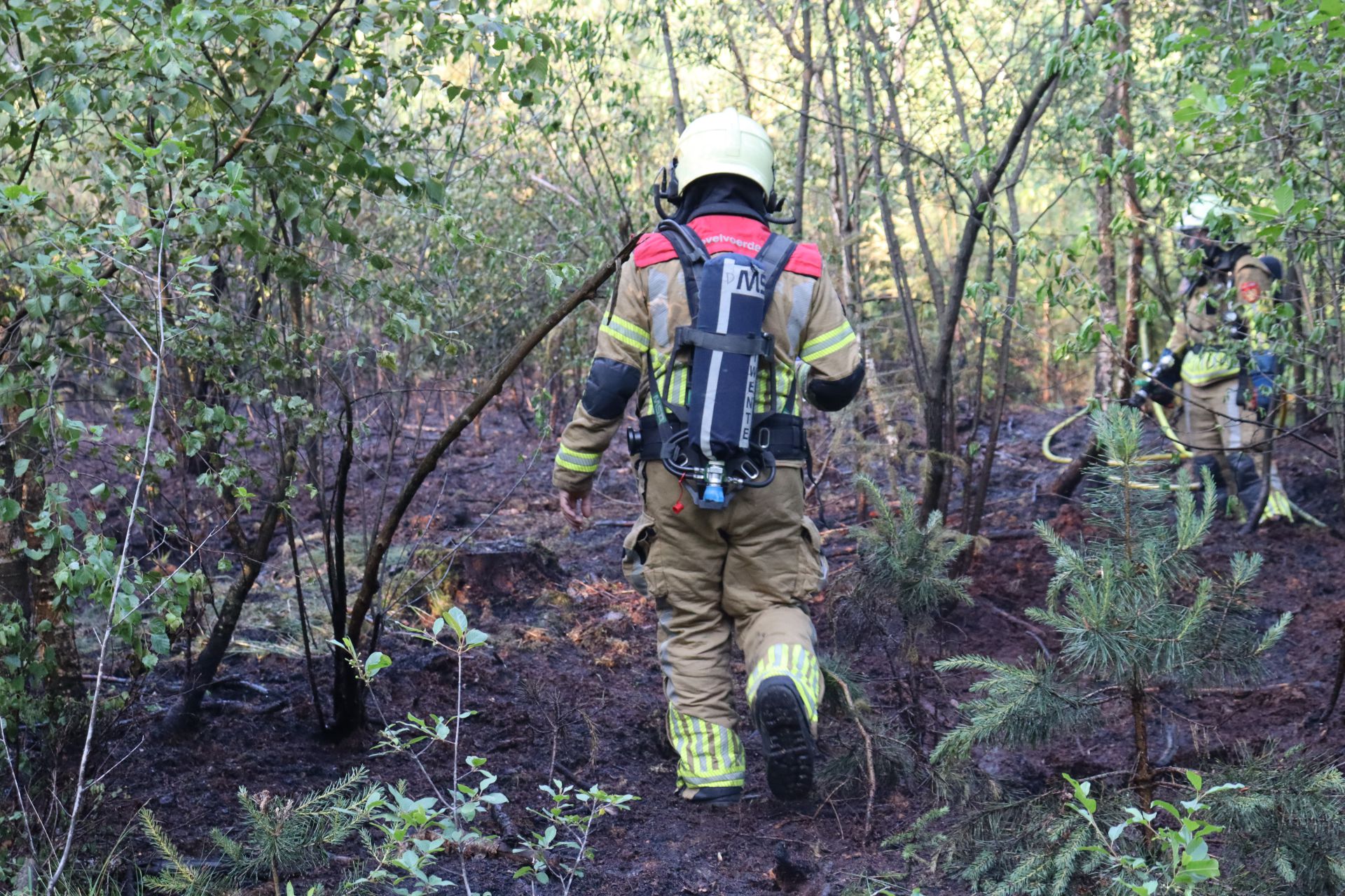 Brand in bos achter Kolb Delden vermoedelijk aangestoken
