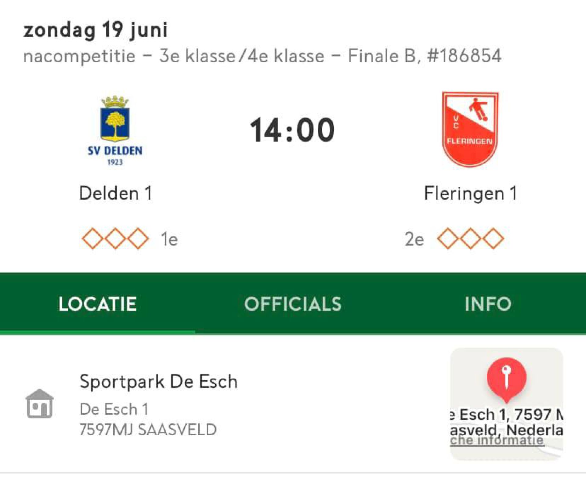 SV Deldens weg naar Derde Klasse loopt via Saasveld