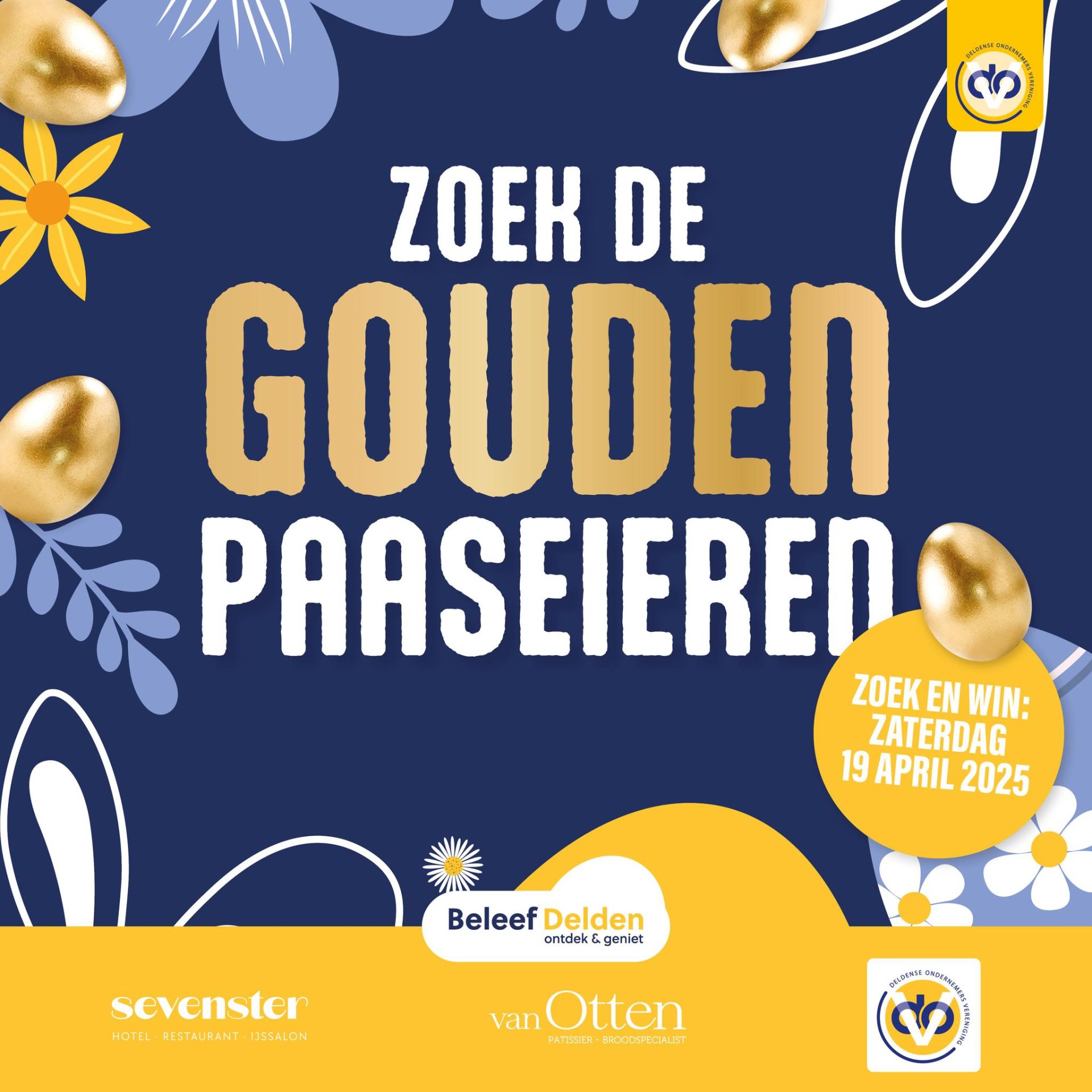 Op jacht naar gouden paaseieren in Delden 