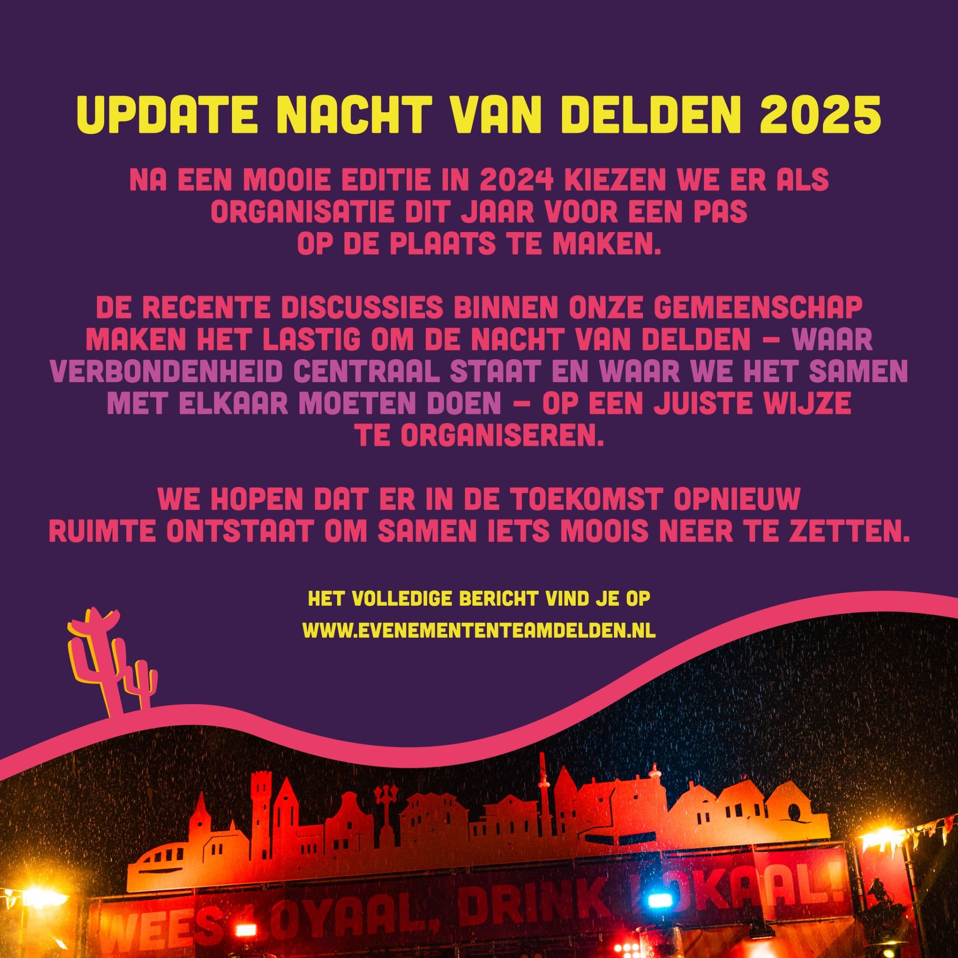 Geen Nacht van Delden door 'discussies in gemeenschap' - Hemels Mooi Delden gaat juist wel door