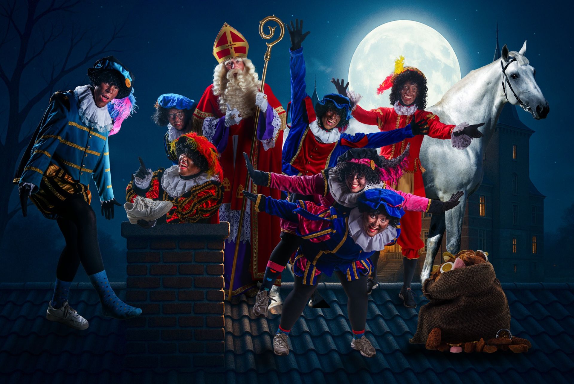 Groot Sint-en Pietenfestijn aan de Langestraat in Delden