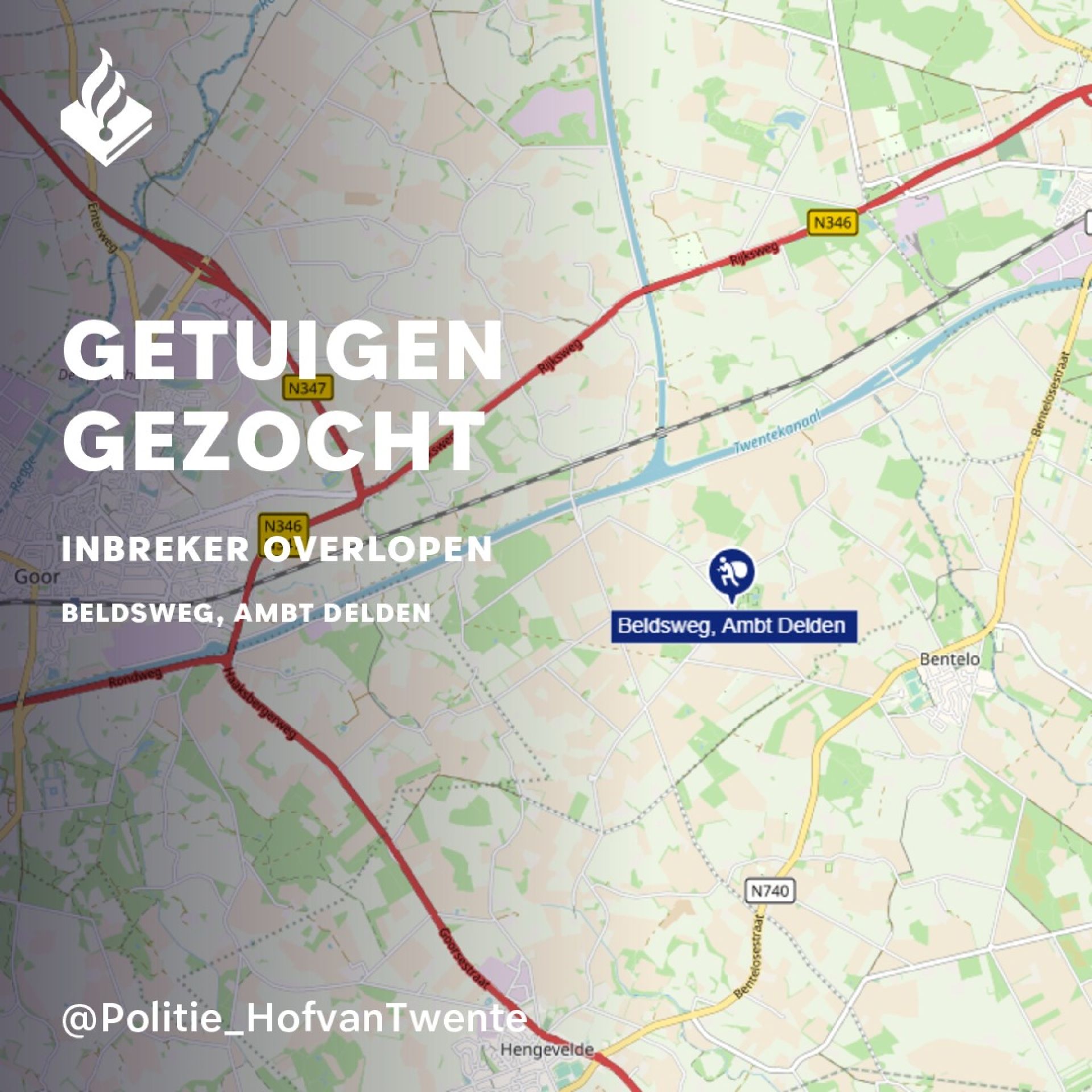 Getuigen gezocht van woninginbraak in Ambt Delden