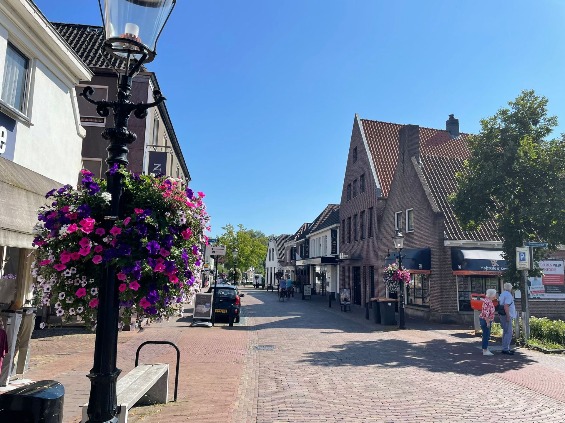 Centrum van Delden in bloei