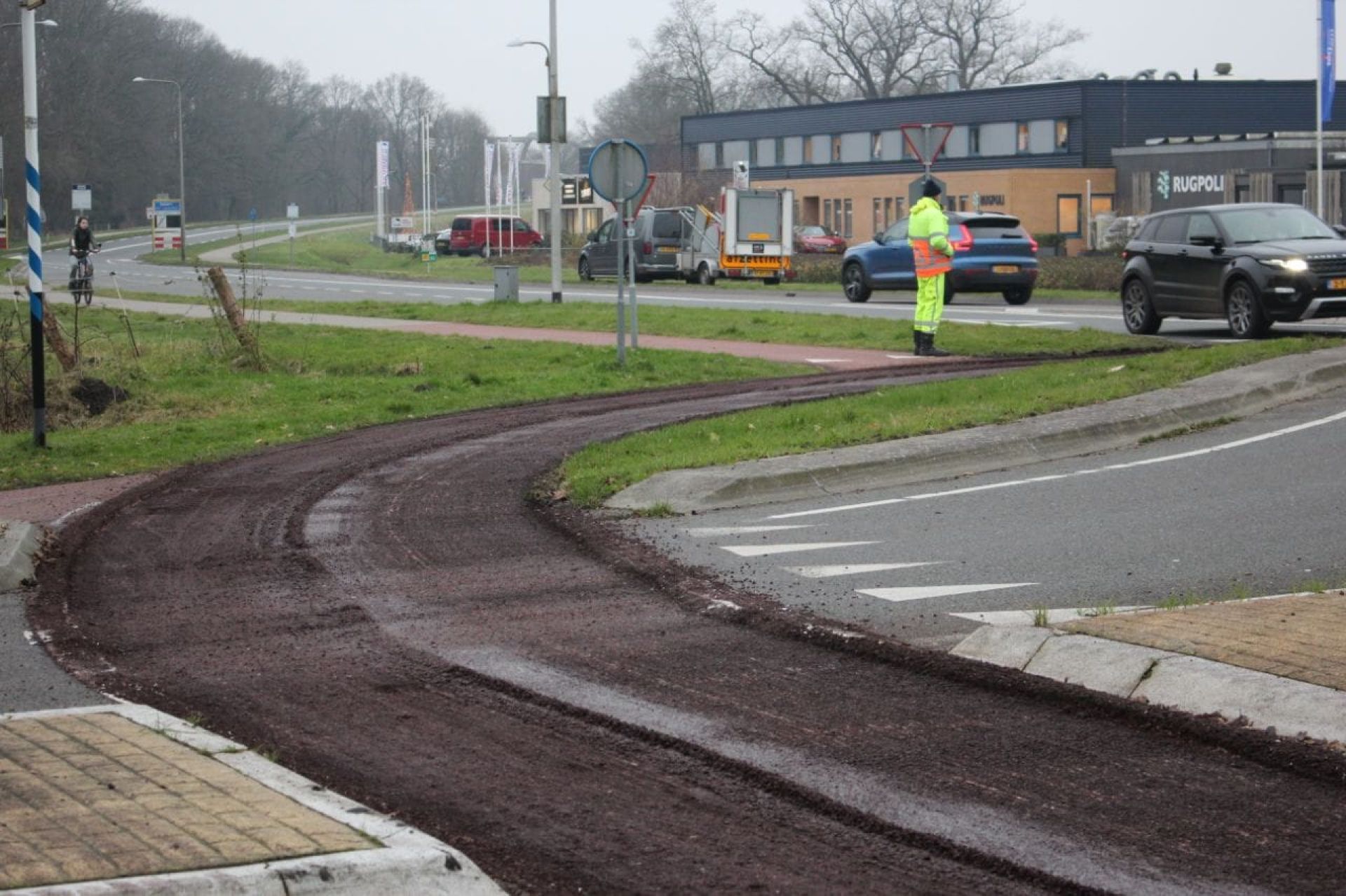 ​Fietspad rontonde Europalaan Delden vernieuwd