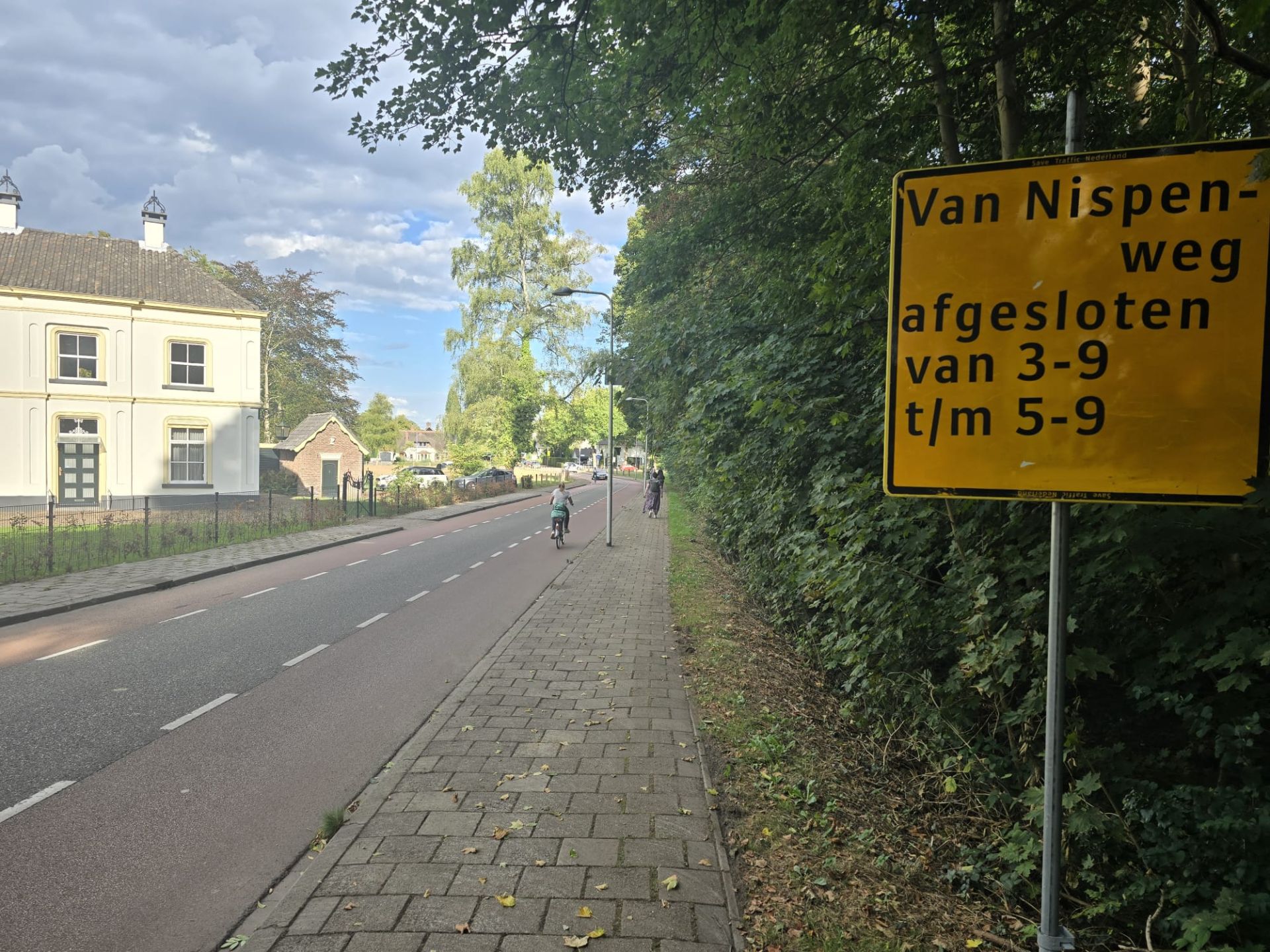 Van Nispenweg drie dagen afgesloten