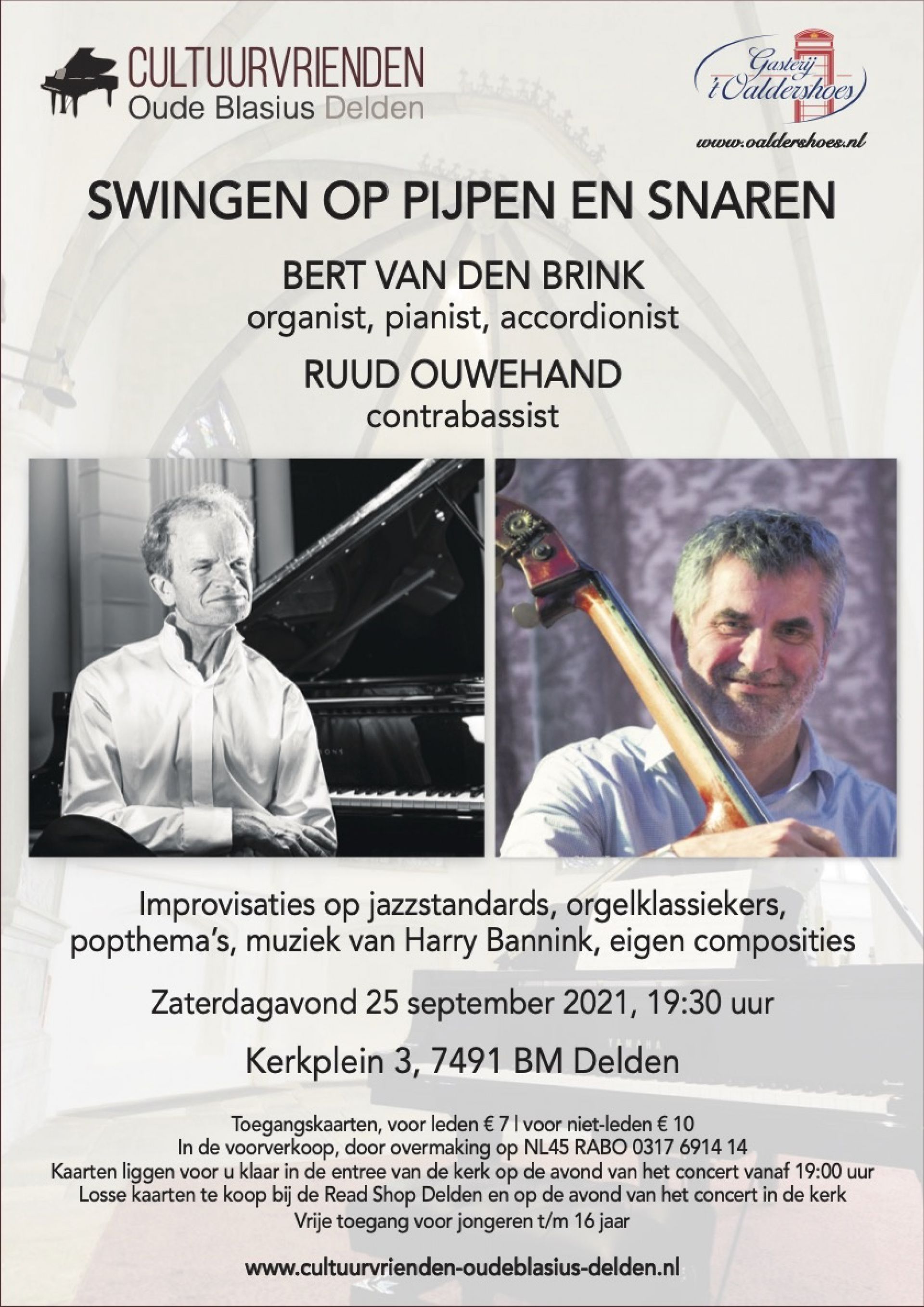 Concert Bert van den Brink & Ruud Ouwehand in Oude Blasius Delden