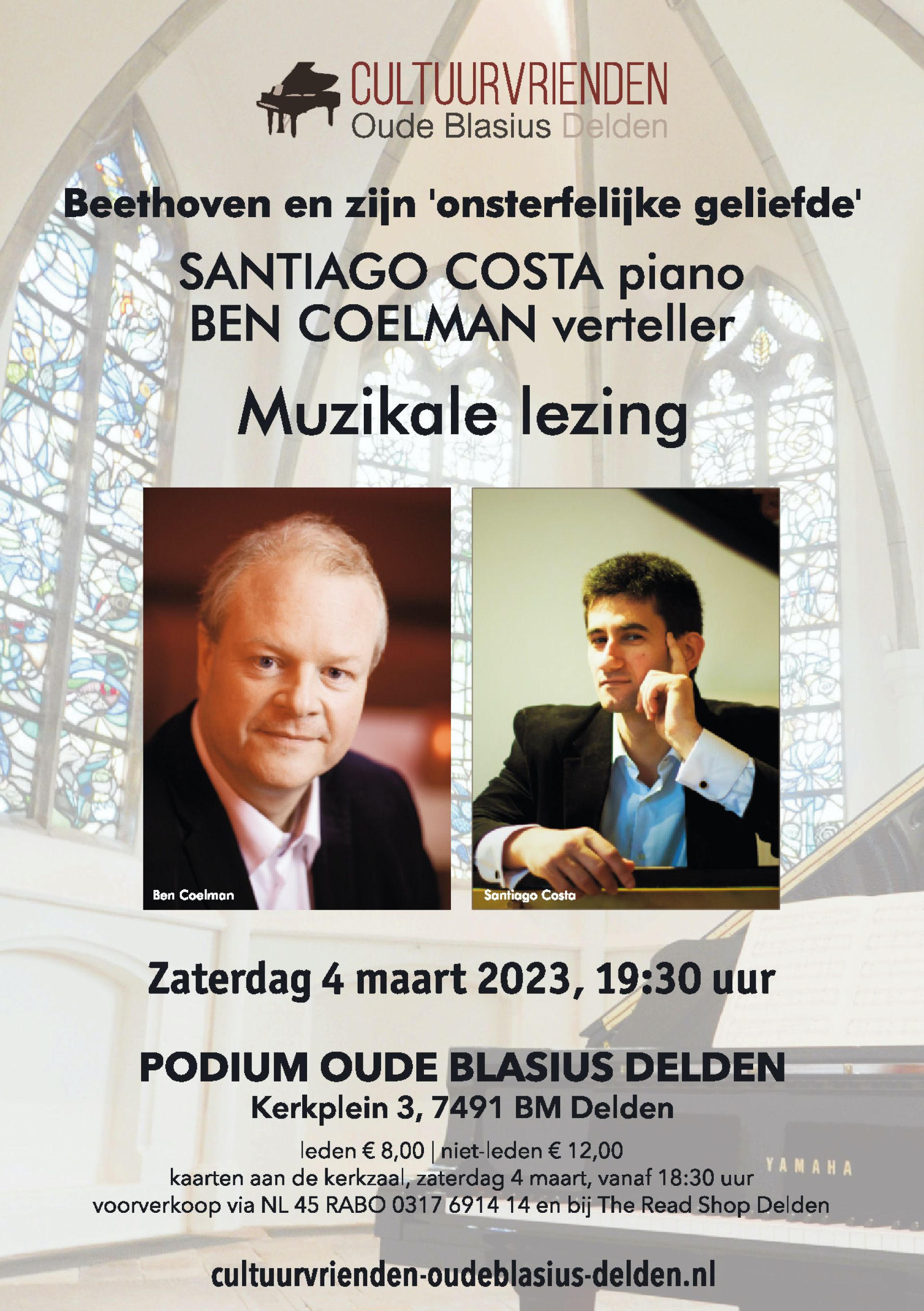 &lsquo;Beethoven en zijn onsterfelijke geliefde&rsquo; onderwerp muzikale lezing in Delden