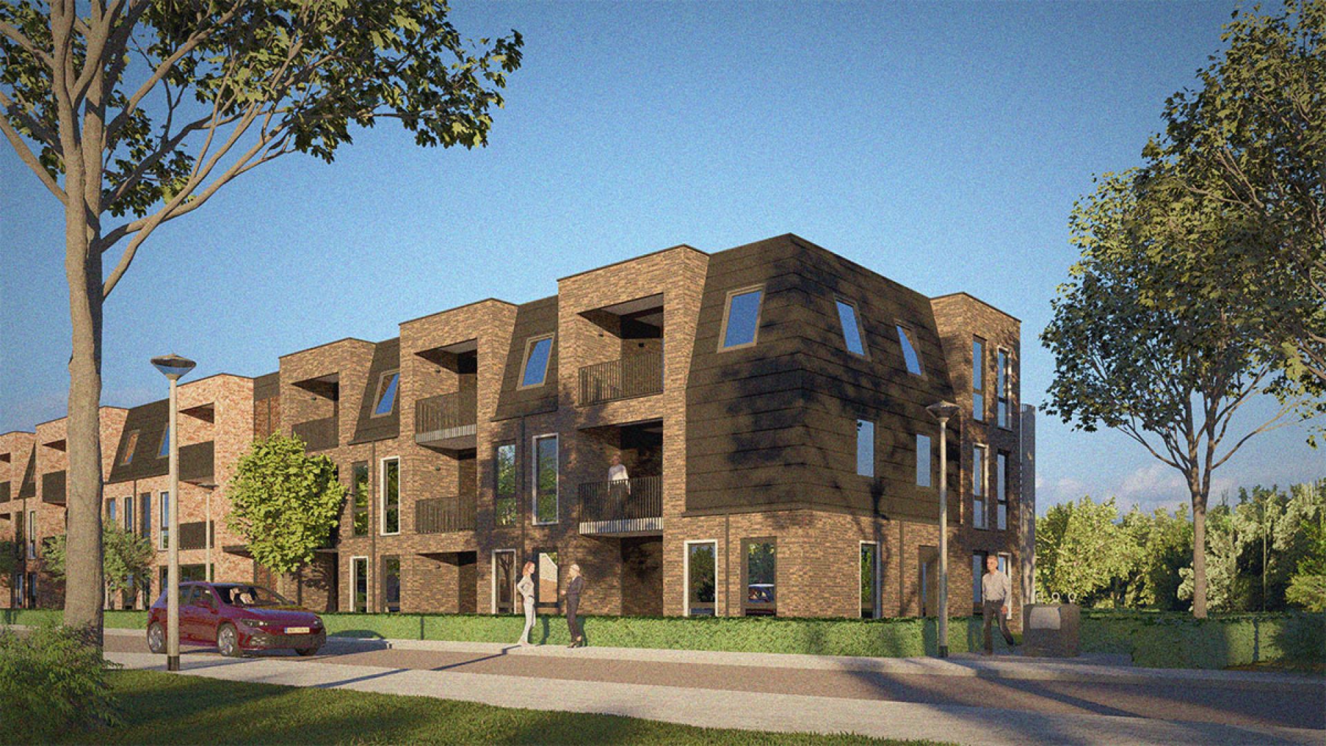 Eerste impressies nieuwbouw 44 appartementen Reigerstraat Delden