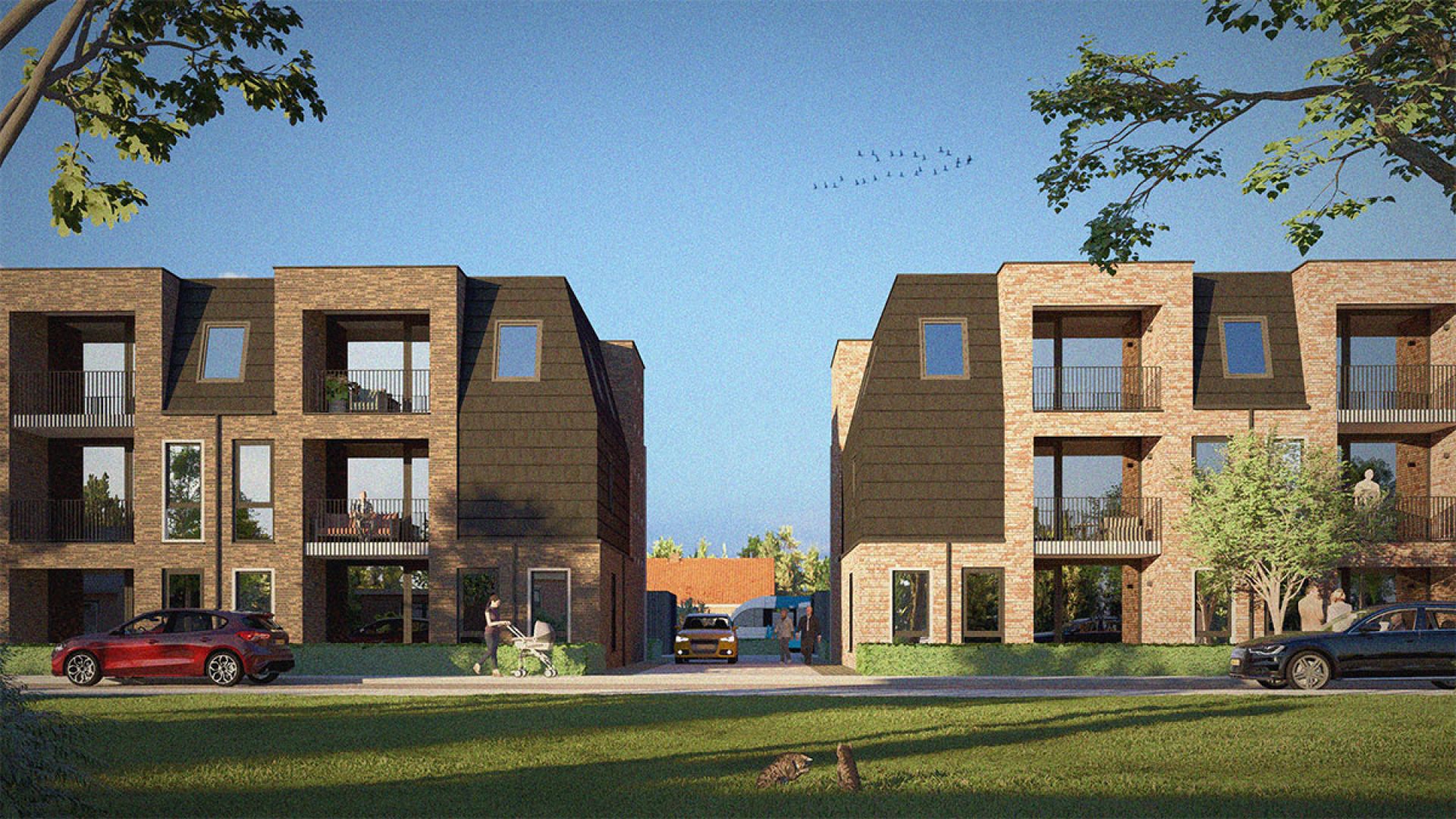 Eerste impressies nieuwbouw 44 appartementen Reigerstraat Delden