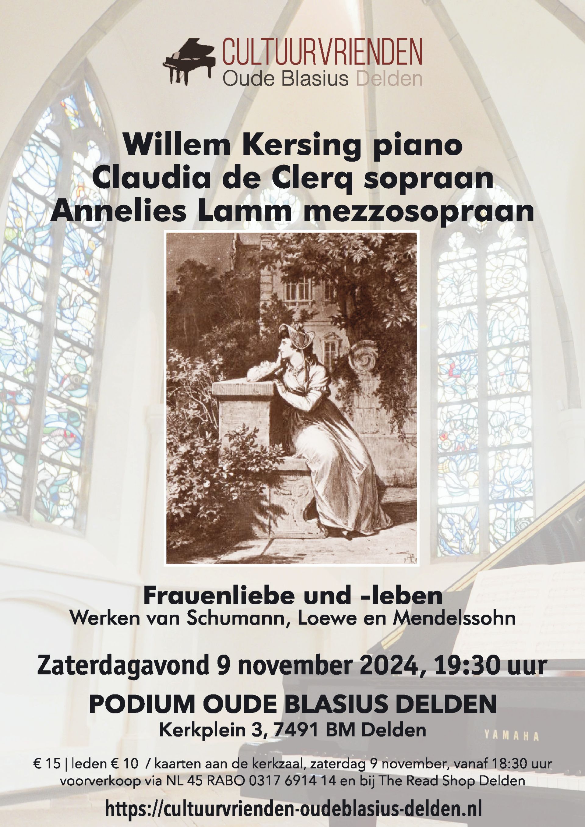 Zaterdagavondconcert Cultuurvrienden: Willem Kersing met sopranen