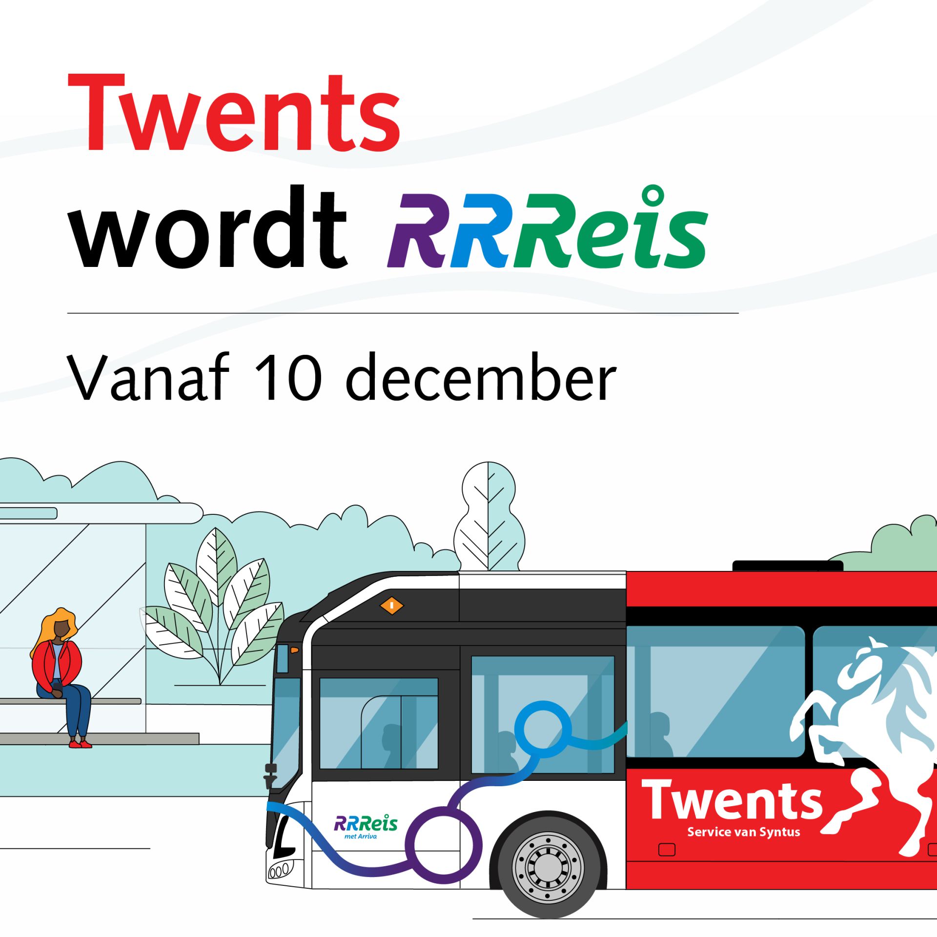 Staking busvervoer in Delden van de baan