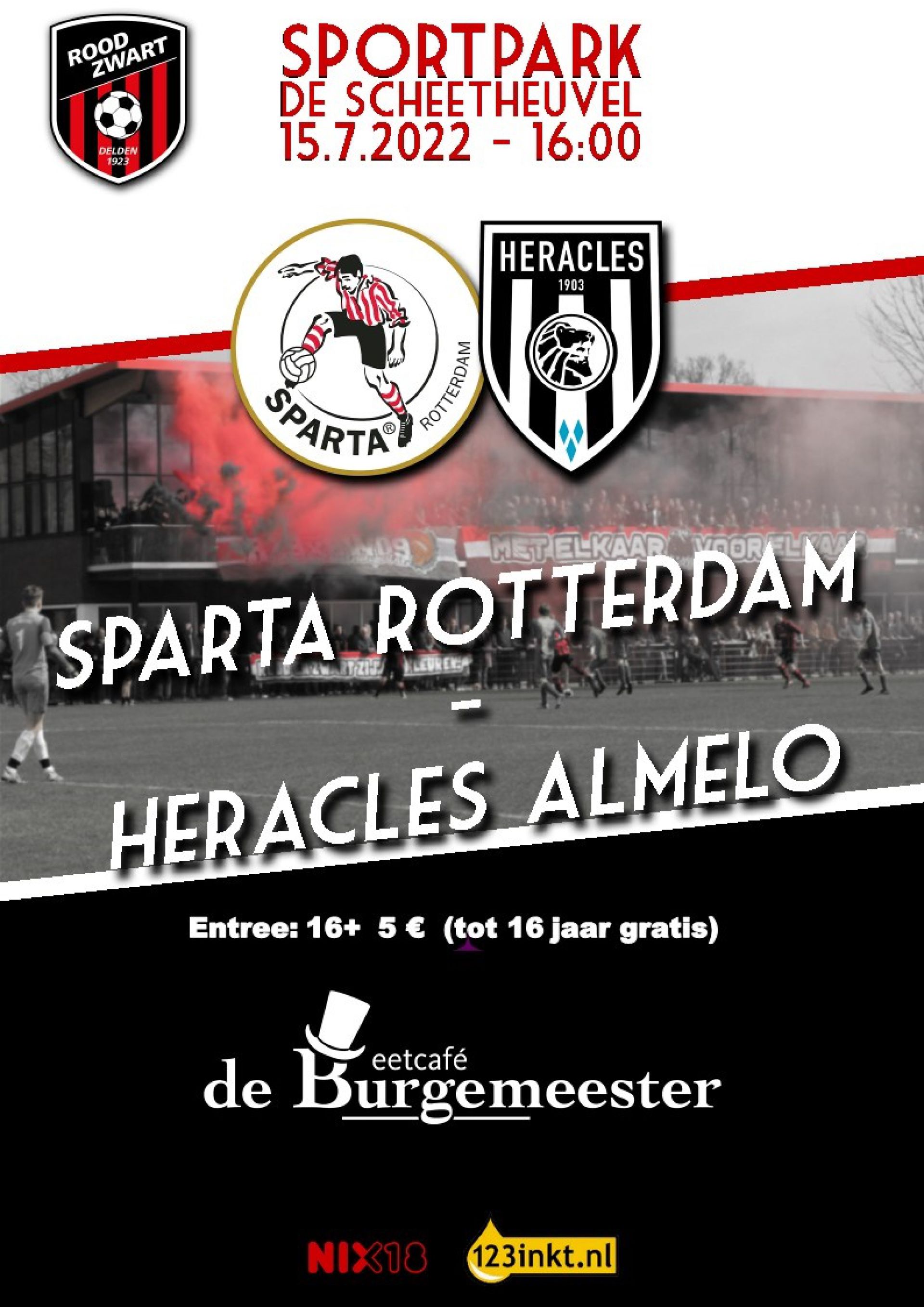 Sparta en Heracles oefenen op sportpark Scheetheuvel in Delden