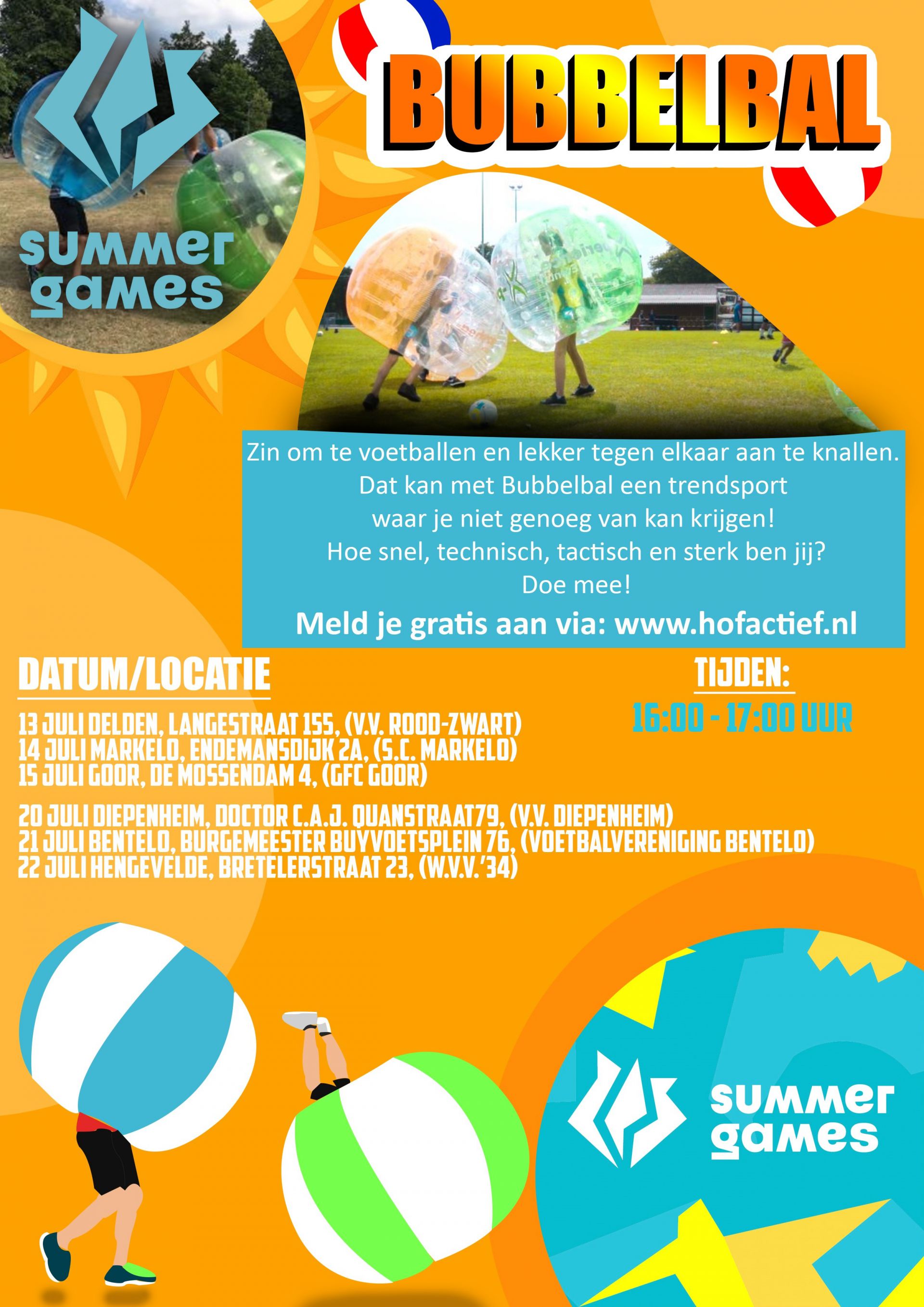 Aftrap Summergames Bubbelbal in Delden