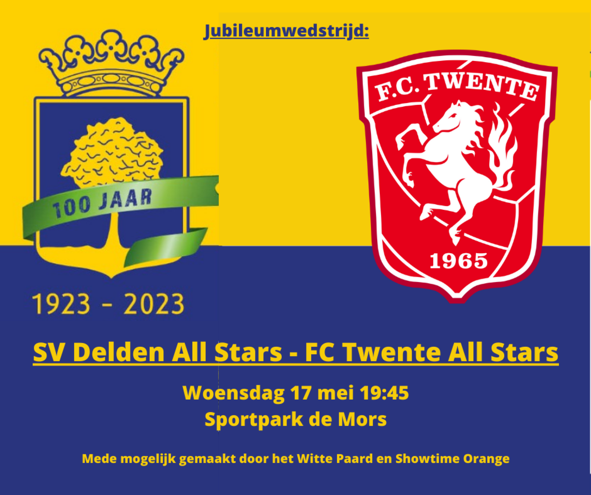 SV Delden All-stars speelt jubileumwedstrijd tegen FC Twente All-Stars: Douglas, Ter Avest en Ten Caat naar Delden 