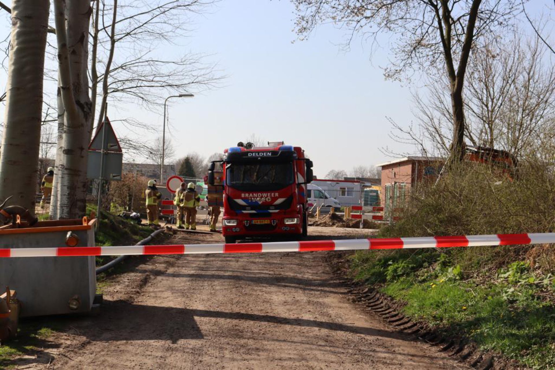 Gasleiding aan Morsweg Delden geraakt bij graafwerkzaamheden