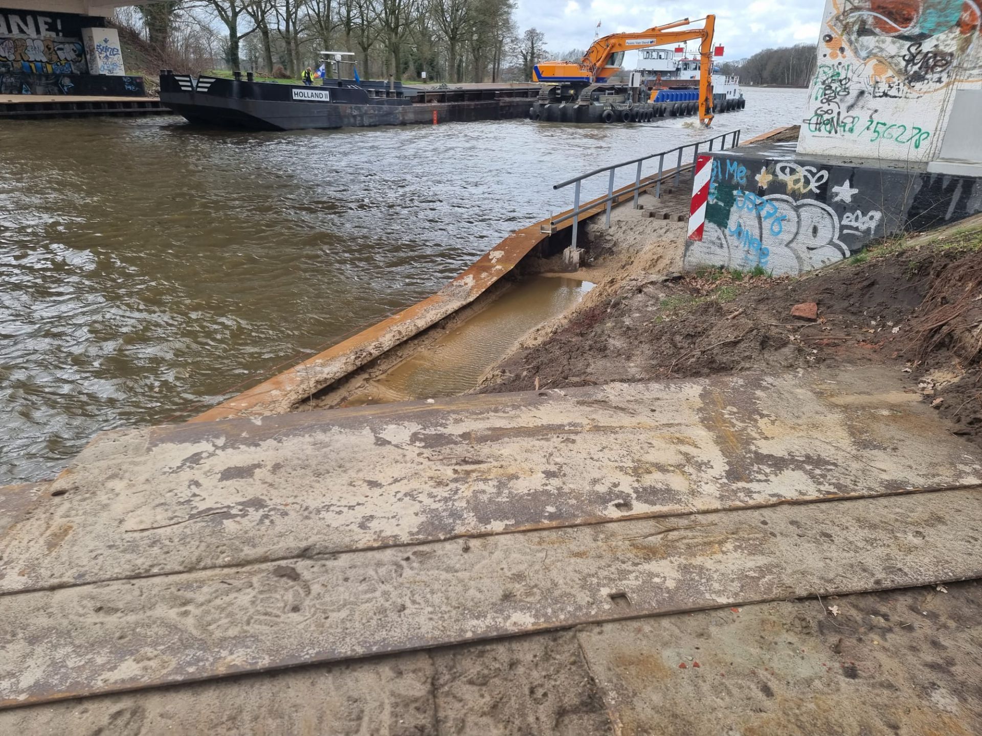 Fietspad langs Twentekanaal bij Delden wordt toch hersteld