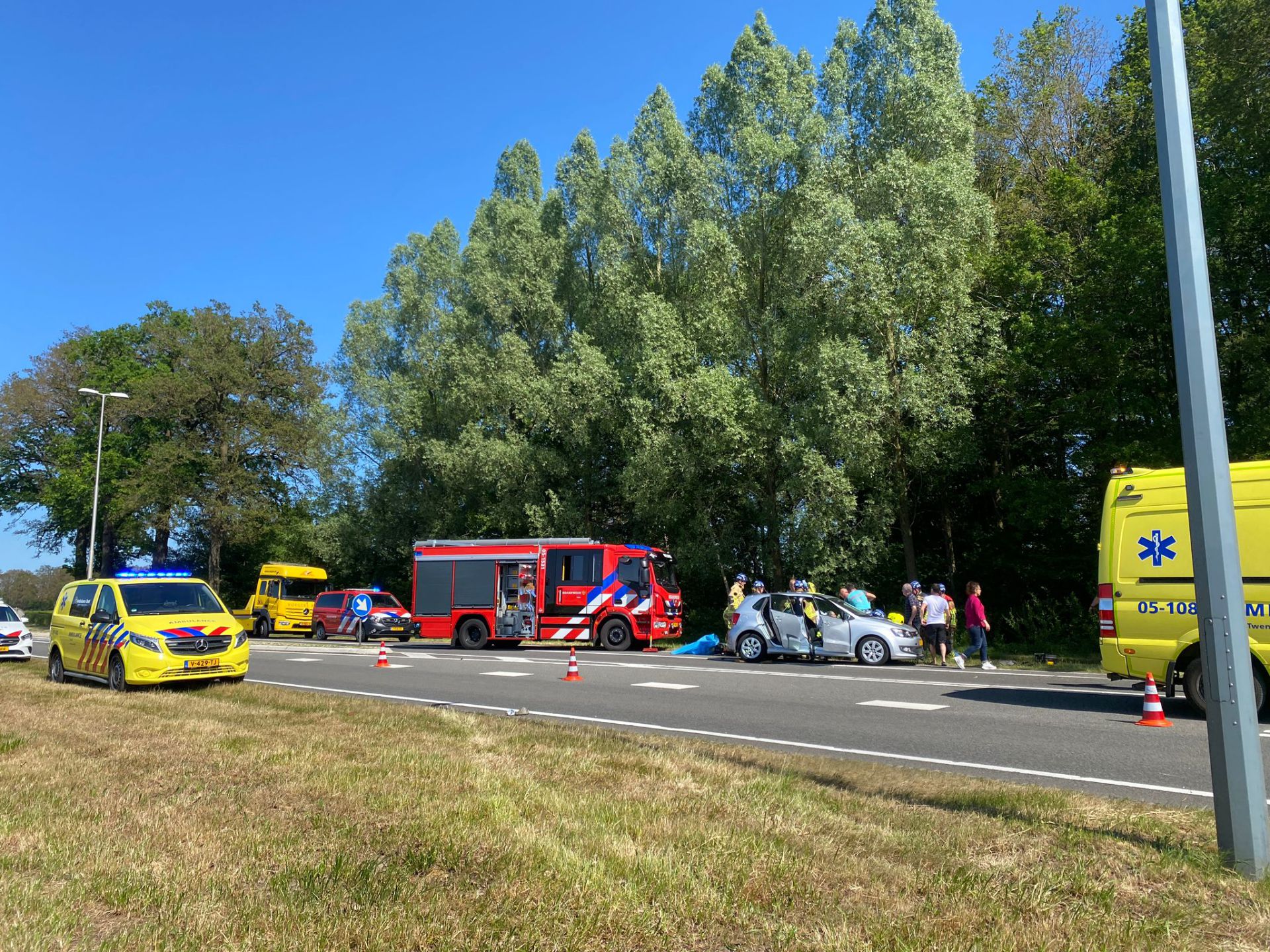 E&eacute;n gewonde bij ongeval tussen Delden en Goor