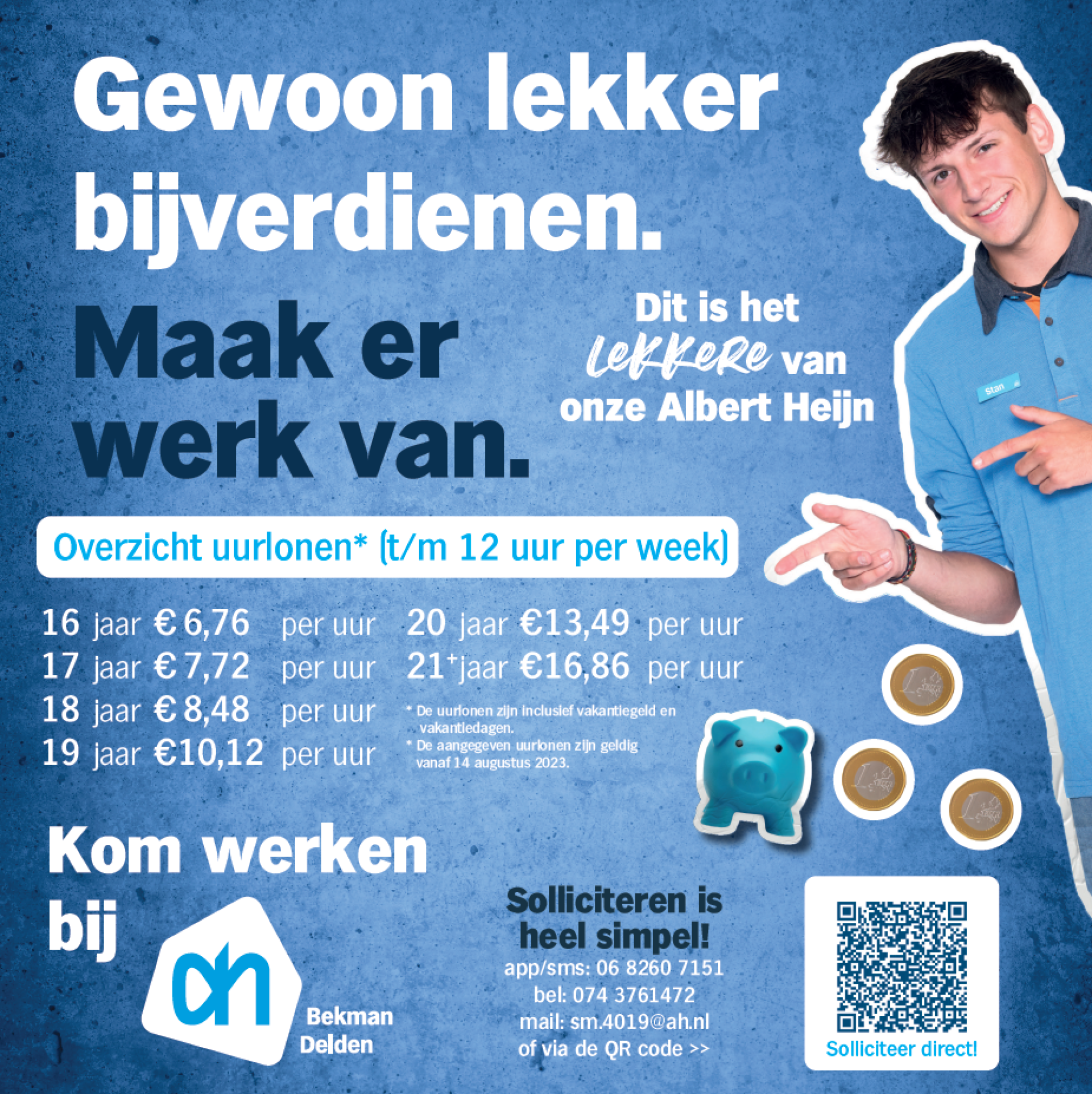 Gewoon lekker bijverdienen? 'Kom werken bij de Albert Heijn Delden!'