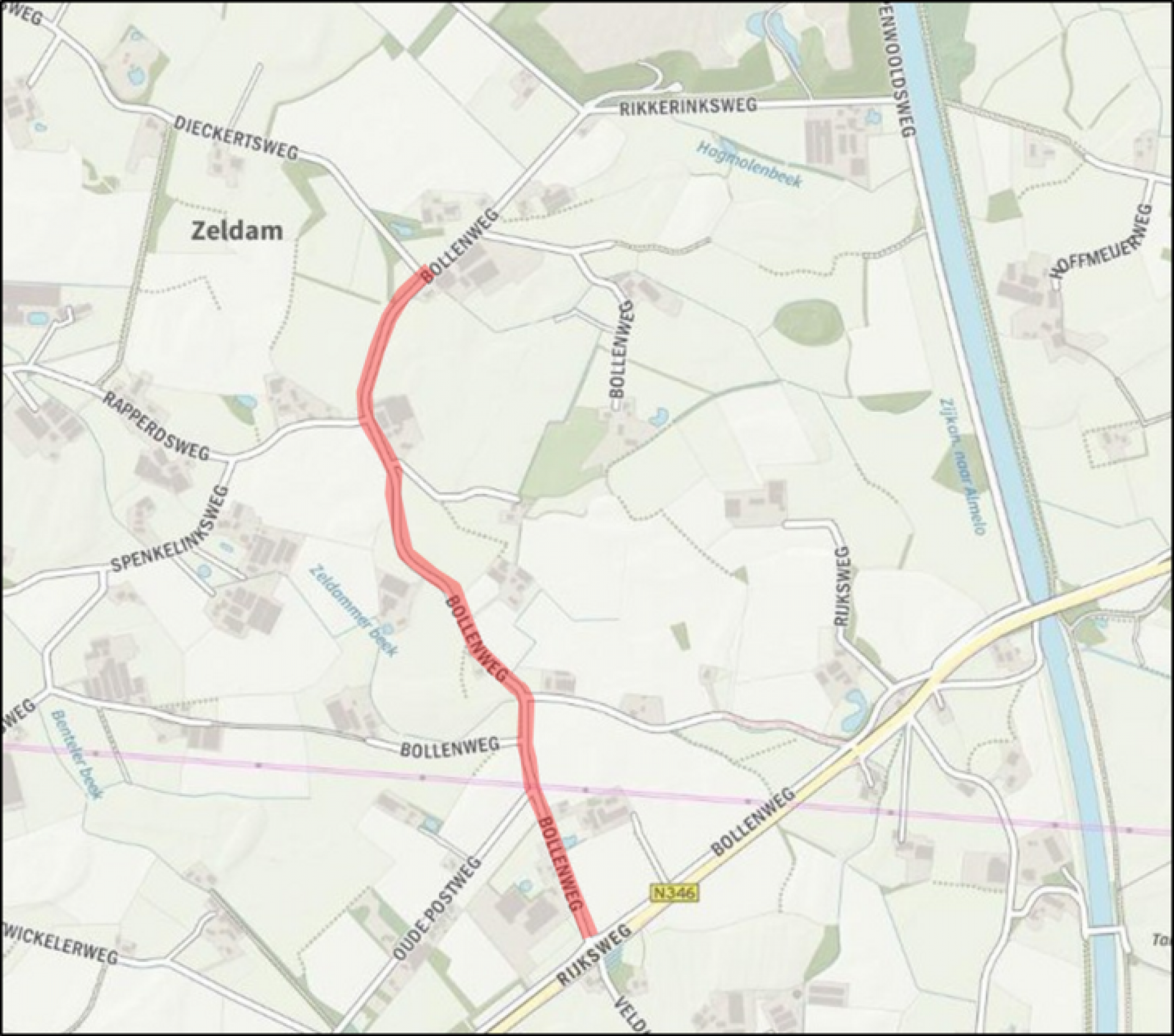 Reparatie asfalt Bollenweg in Ambt Delden