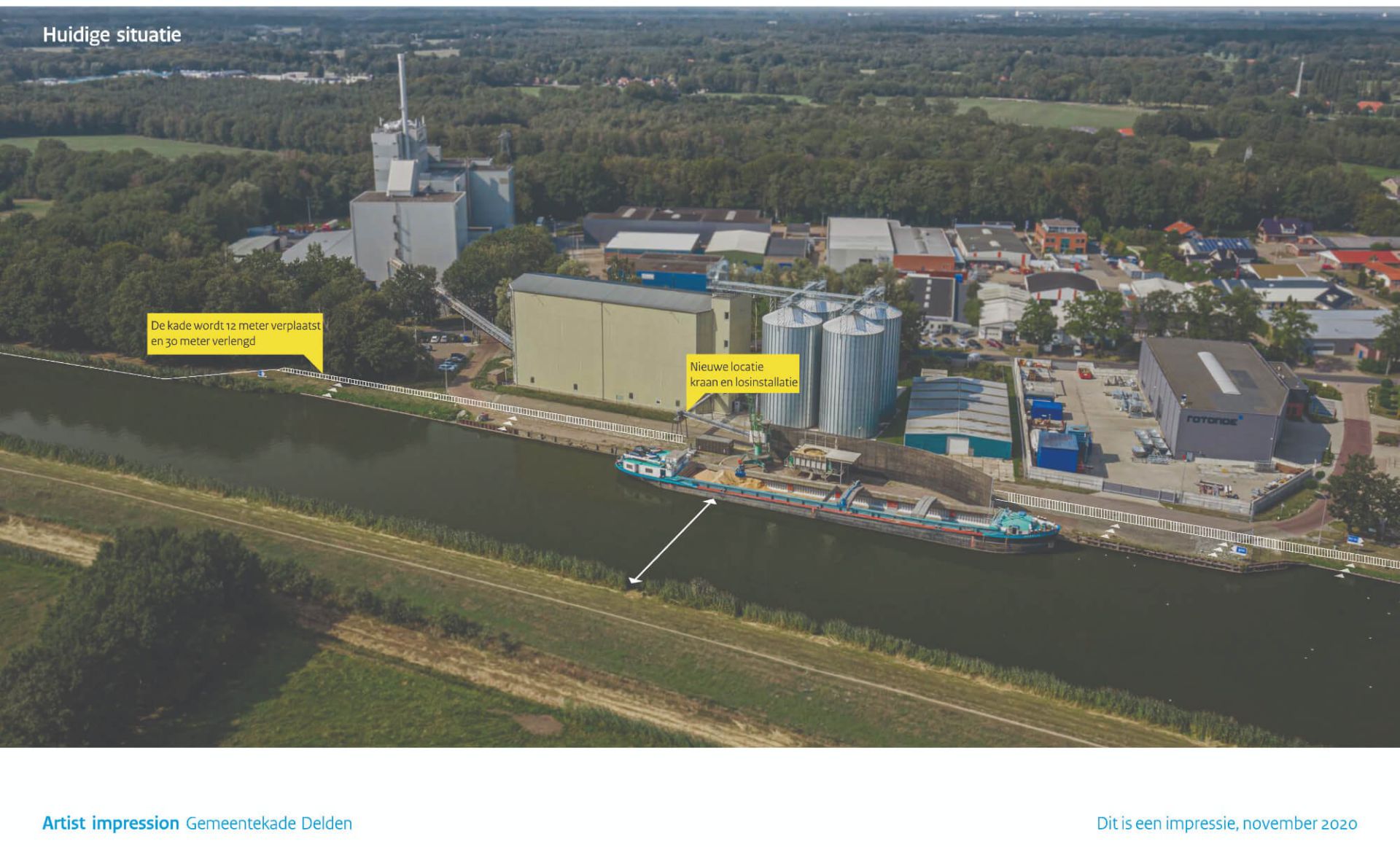 Nieuwe kade bij Delden wordt in november 2022 in gebruik genomen