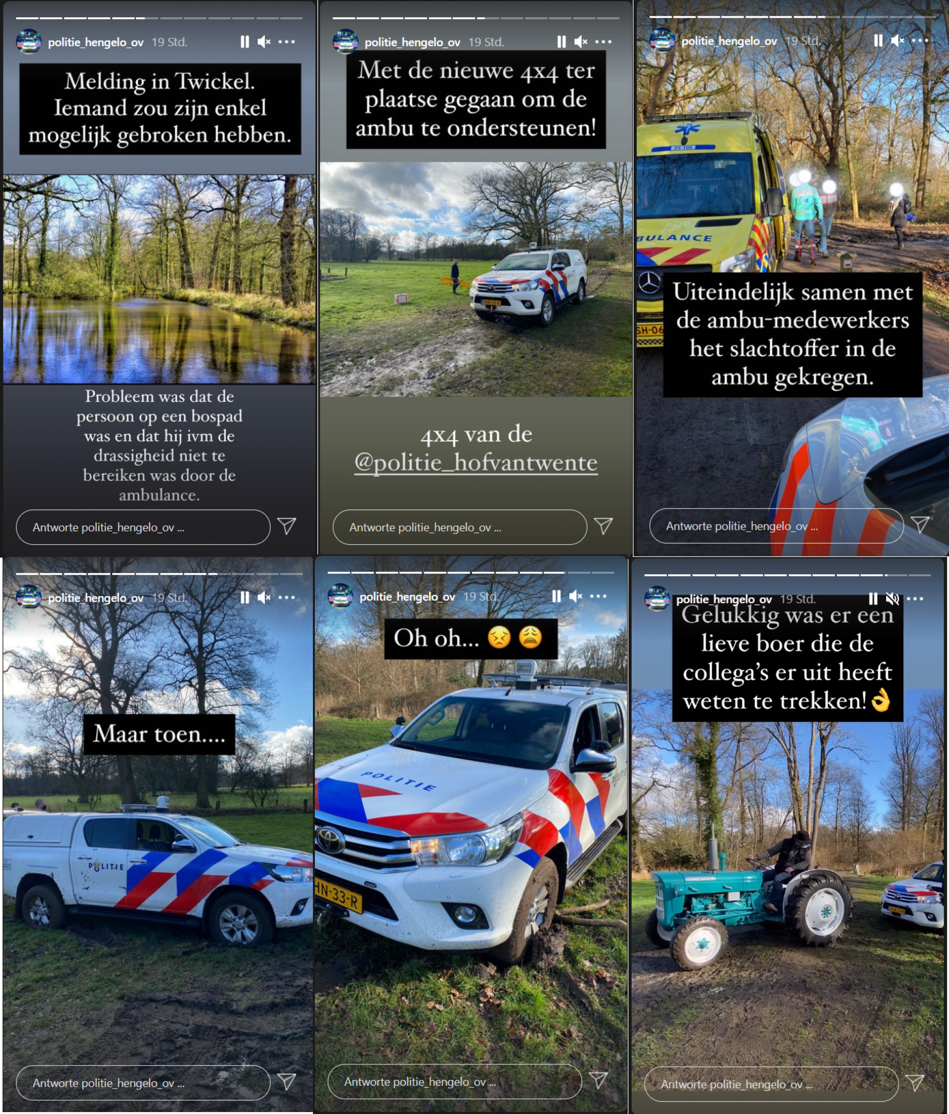 Te hulp schietende politie moet zelf gered worden op Twickel