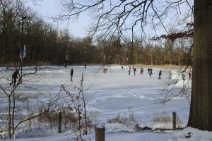 Schaatspret op natuurijsbaan Twickel bij Delden