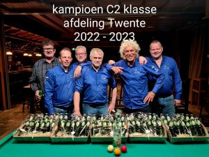  Biljarten team DBC'2000 4 uit Delden kampioen