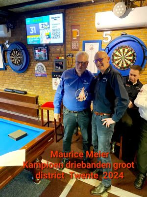 Maurice Meier kampioen in klasse driebanden groot