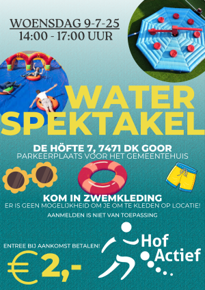 Buurtsportcoaches houden op 9 juli Waterspektakel